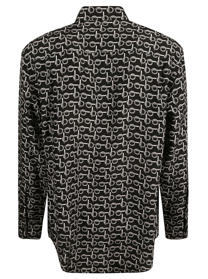 Burberry Long Sleeve Shirt With All-over Monogram Print