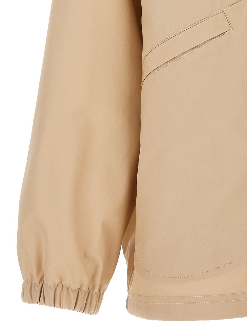 Jil Sander Boxy Light Cotton Jacket In Nude