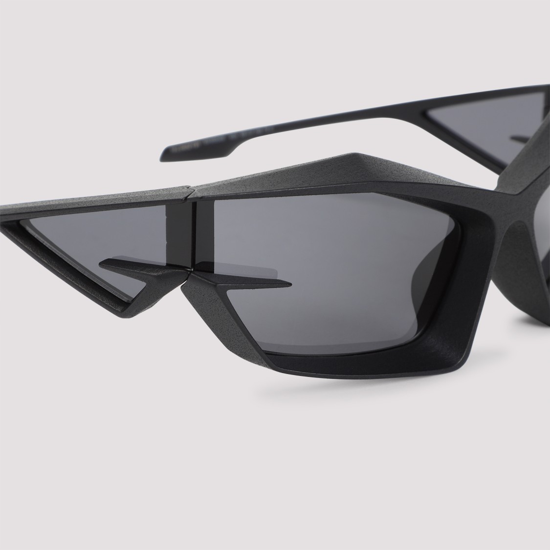 Givenchy Graphic G-shaped Black Acetate Sunglasses In Black