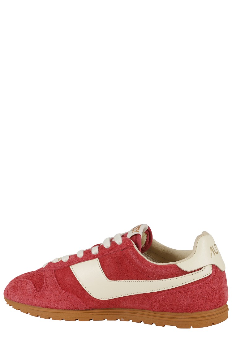 Autry Windspin Sneakers In Suede And Parrot Leather And Rutabaga In Red