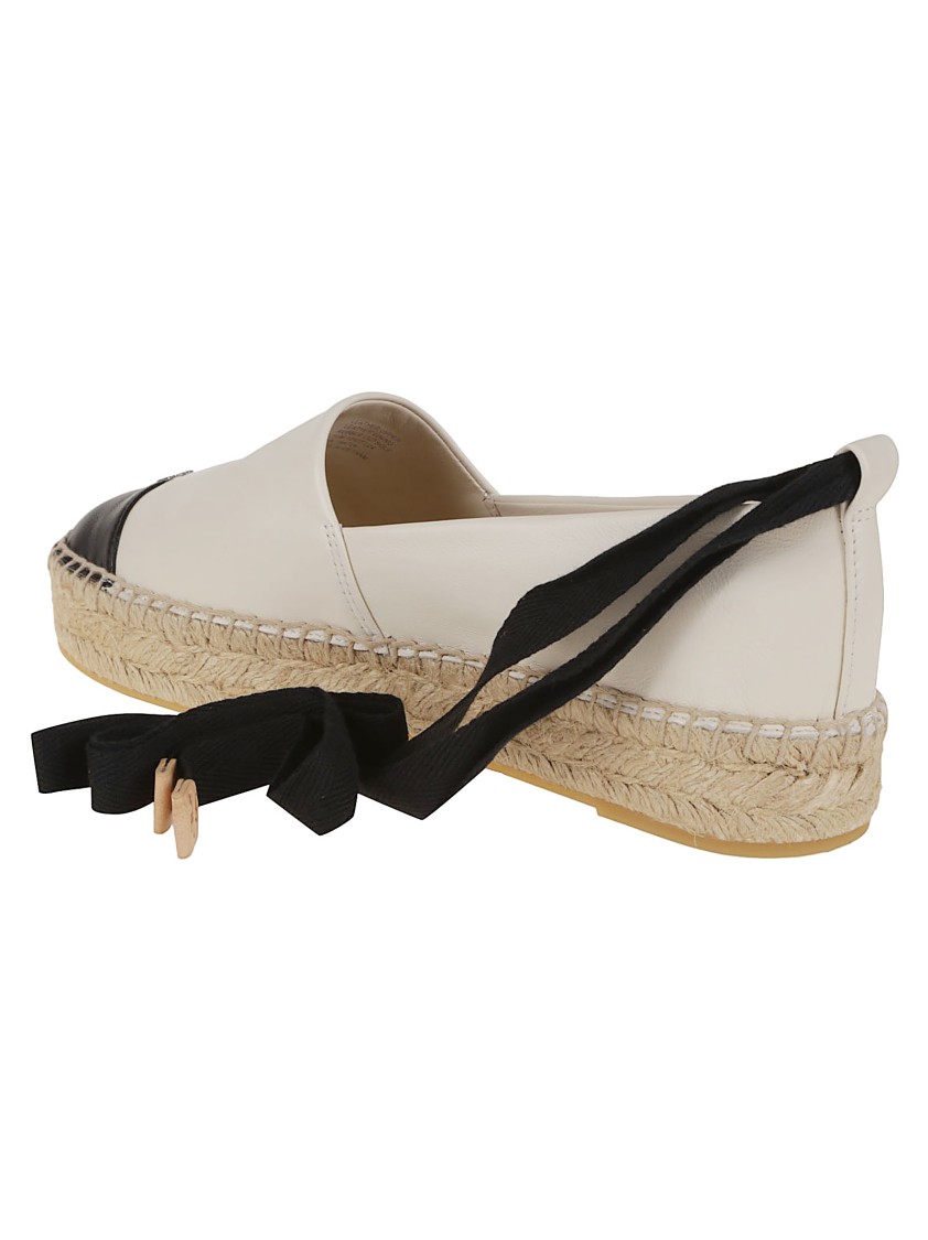 TORY BURCH TORY BURCH PREMIUM LEATHER ESPADRILLES WITH JUTE-WRAPPED SOLE