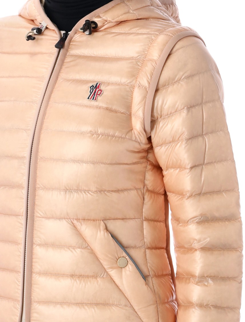 Moncler Karura 2-in-1 Hooded Short Down Jacket In Neutrals