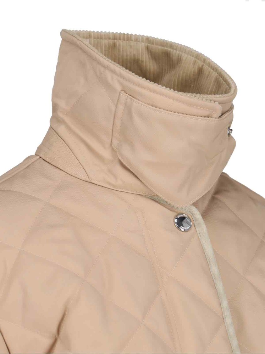 Burberry Lanford Short Quilted Nylon Jacket In Neutrals