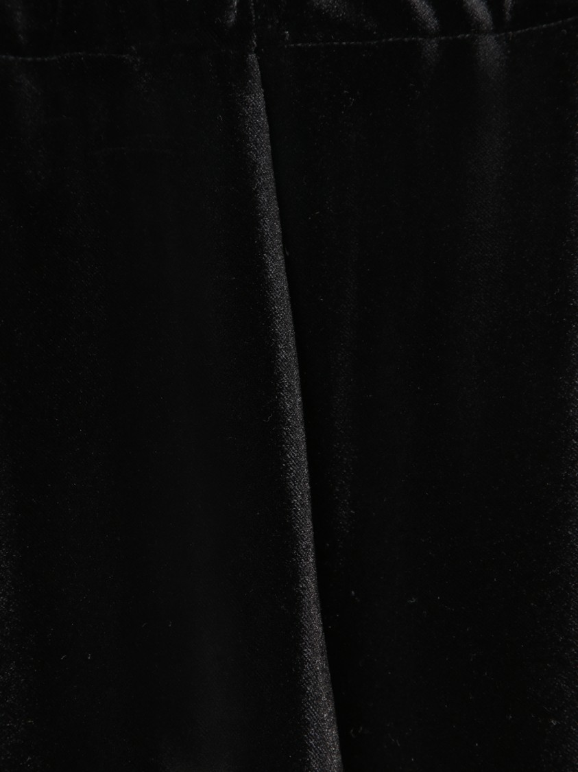 BLANCA VITA BLANCA VITA BLACK ELASTIC WAISTBAND PALAZZO TROUSERS