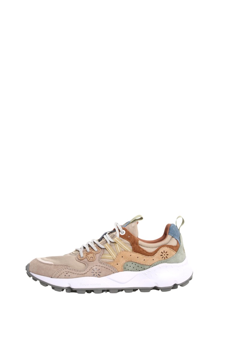 Flower Mountain Multicolor Suede Sneakers With Trekking Laces