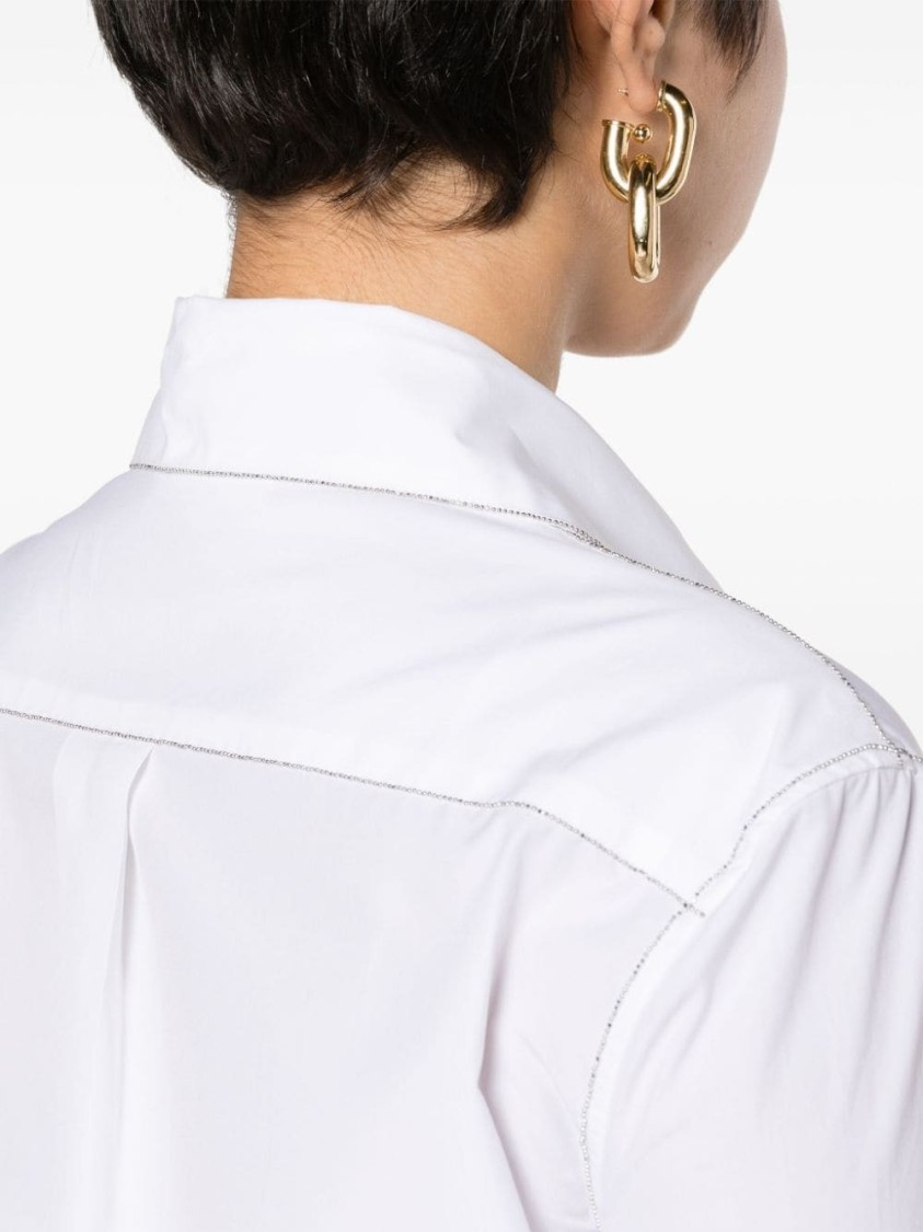 Fabiana Filippi Button-down Shirt With Structured Collar In White