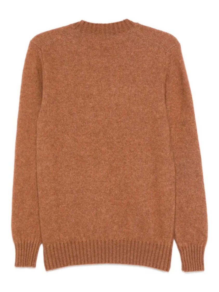 Piacenza 1733 Long Sleeve Crew-neck Sweater In Brown