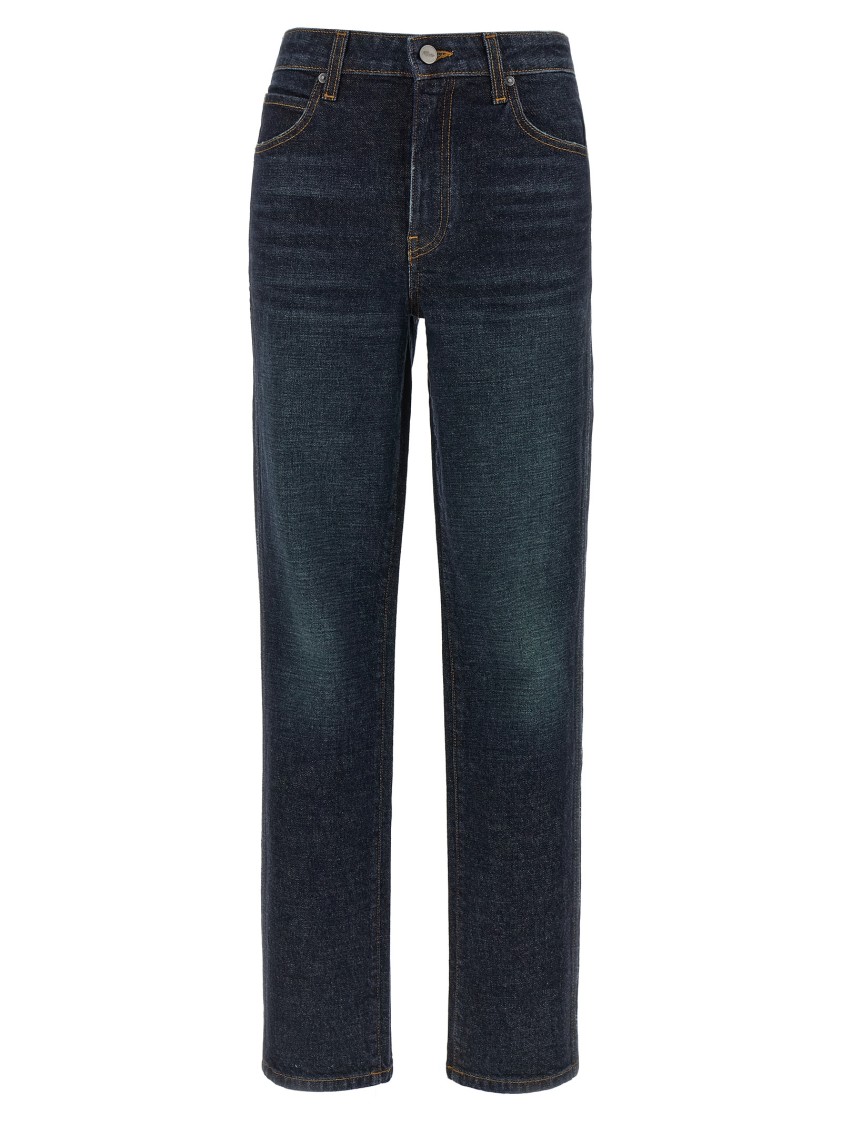Khaite Belt Loop Denim Trousers In Black