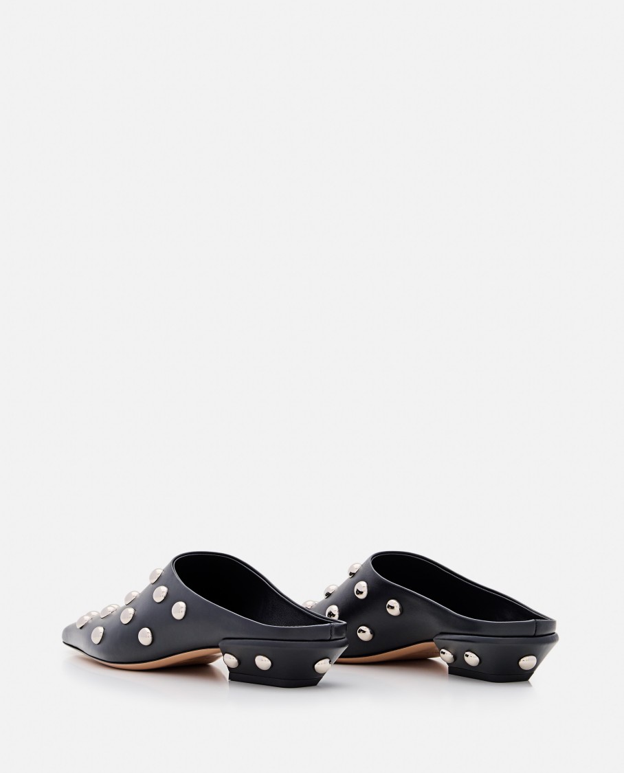 Paris Texas Studded Pointed Toe Mule In Black