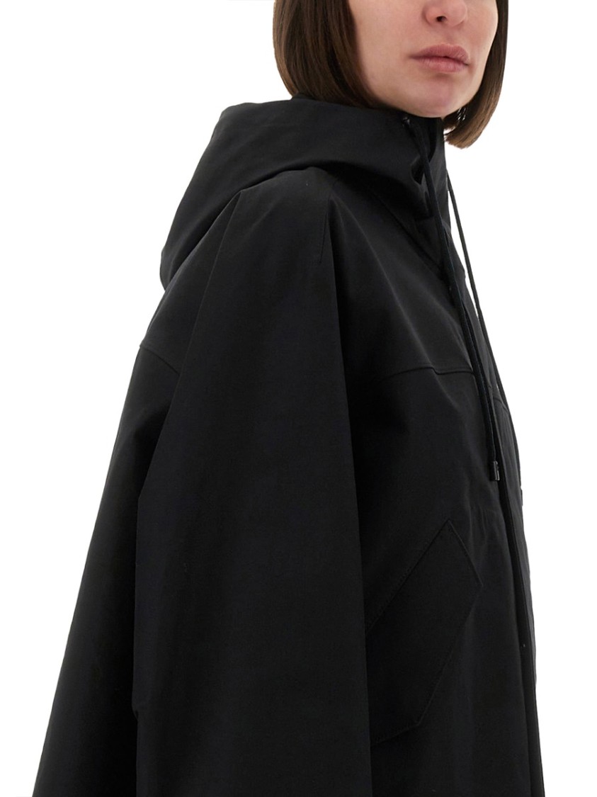 Lemaire Waterproof Jacket With Hood In Black