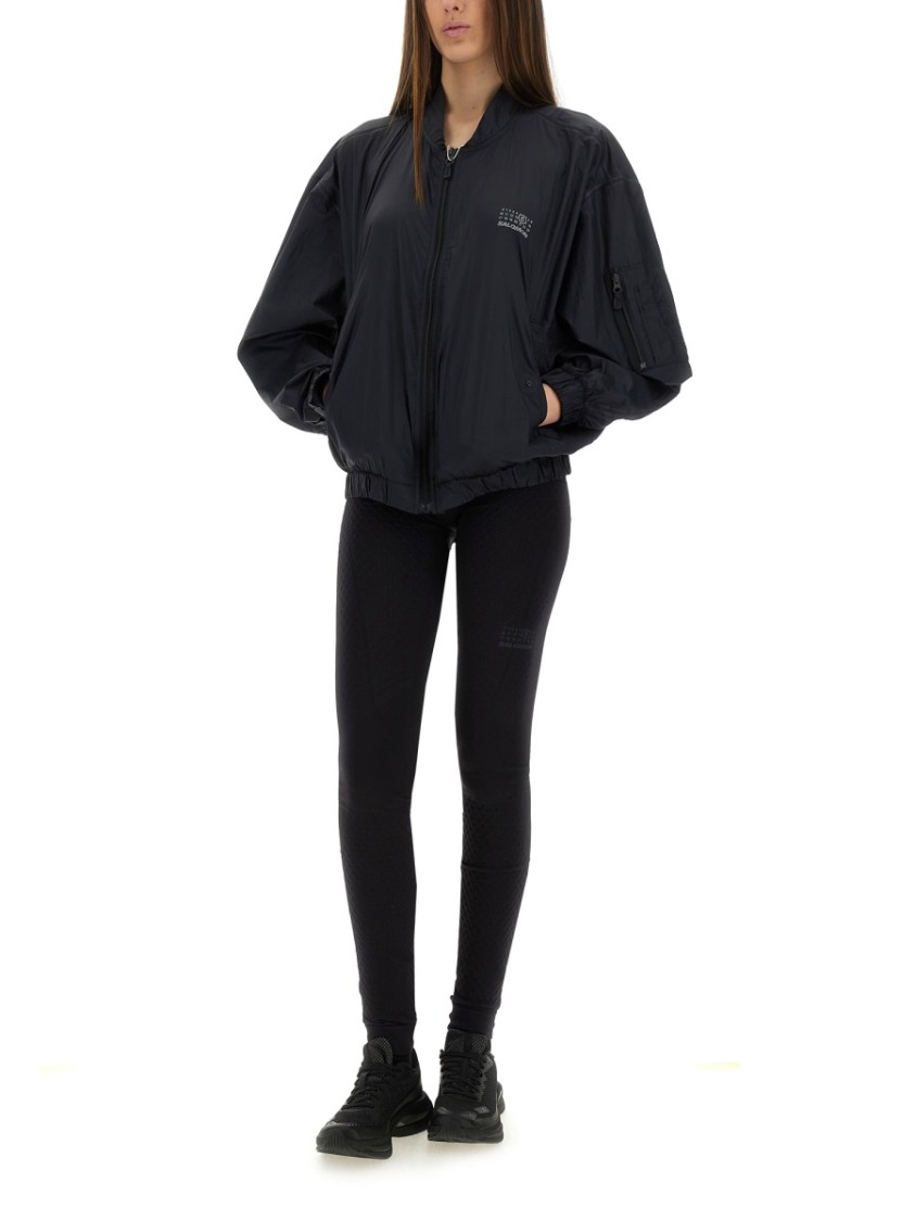 Mm6 By Maison Margiela X Salomon Lightweight Black Nylon Jacket With Design In Black