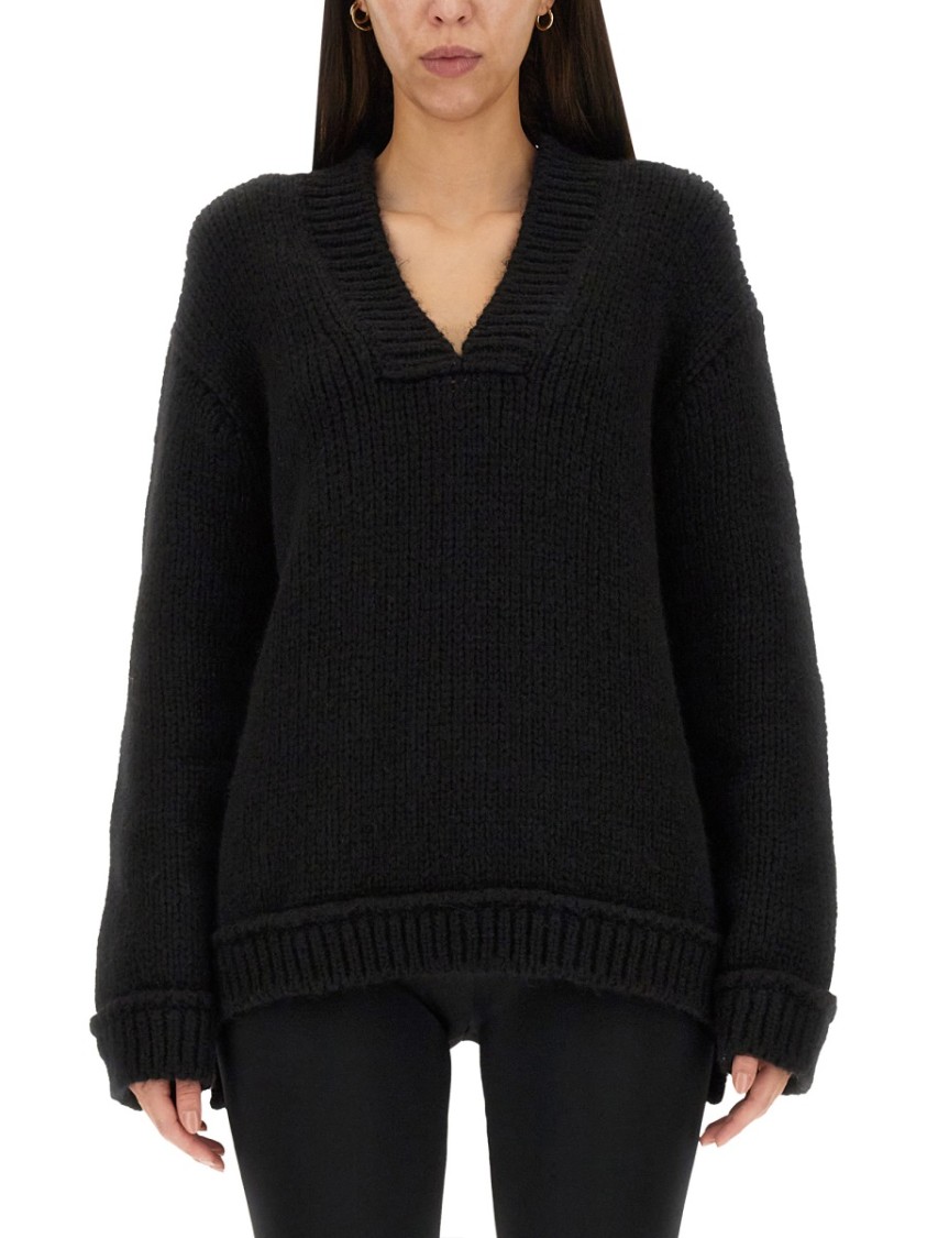 Tom Ford Loose-fit Pullover In Alpaca Blend In Black