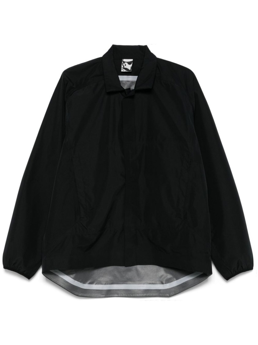 Gr10k Rural Shirt Jacket Asymmetric Hem In Black