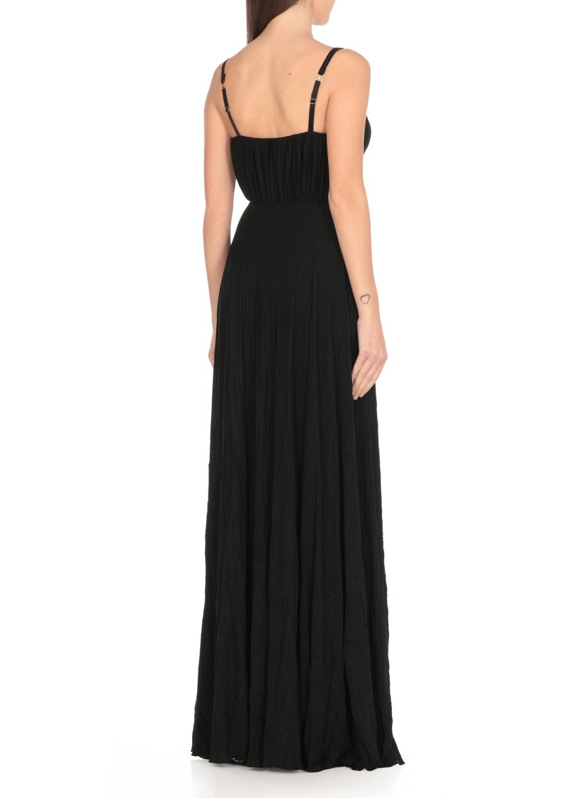 ワンピース RED CARPET DRESS IN LUREX JERSEY WITH EMBROIDERED FLOWER Elisabetta Franchi Red Carpet Lurex Jersey Dress With