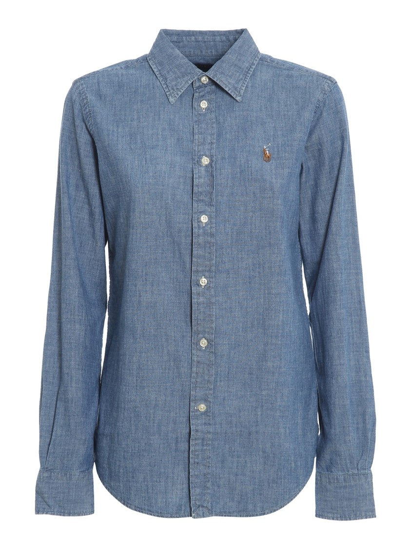 Polo Ralph Lauren Denim Long Sleeve Button Down Merced Wash In Multi