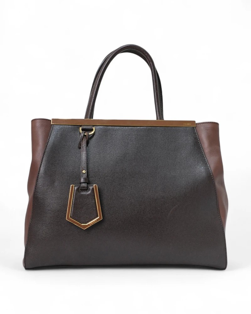 FENDI FENDI 3 JOURS MEDIUM HANDBAG BICOLOR BROWN