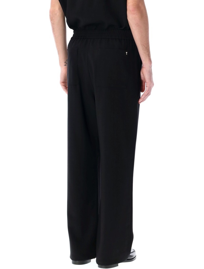Shop Ami Alexandre Mattiussi Ami Straight Fit Elasticated Trousers