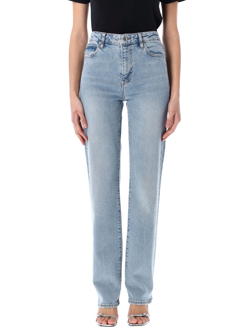 Frame The Ruler Crop Jeans In Dolly In Blue