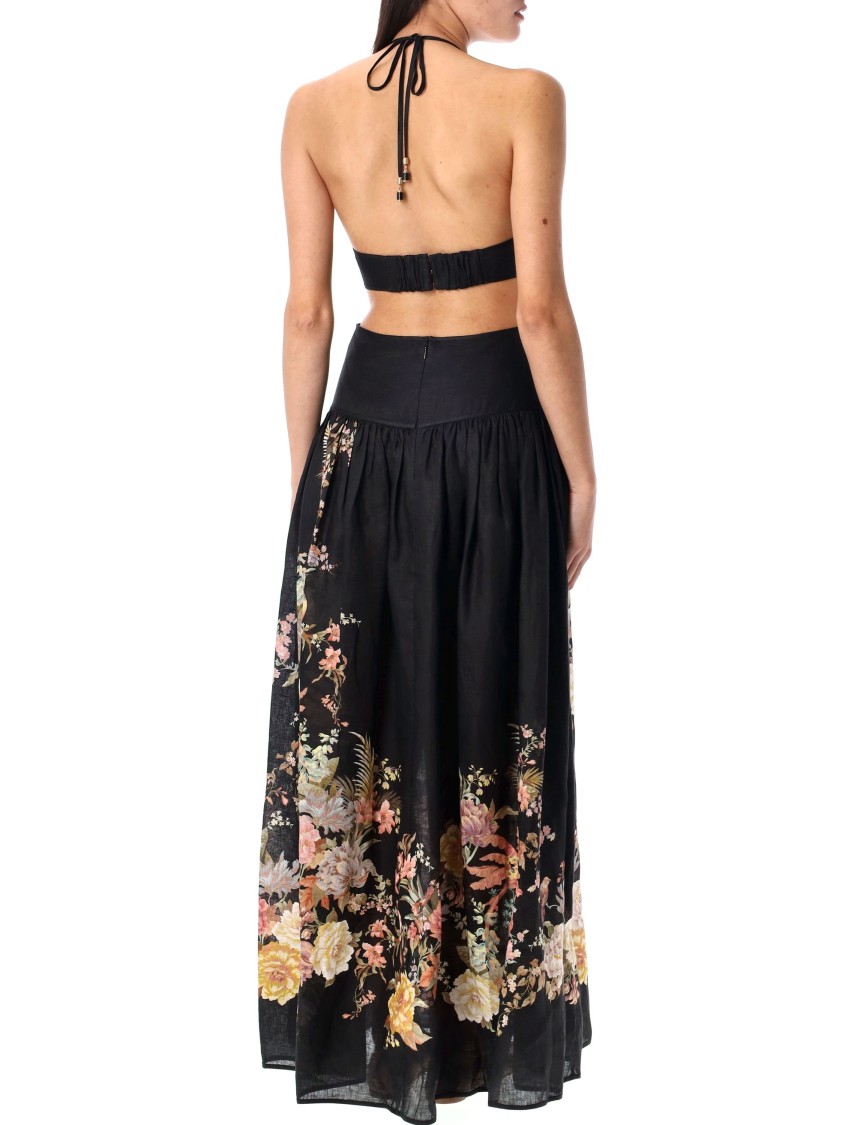 Shop Zimmermann Tallow Halter Maxi Dress In Black