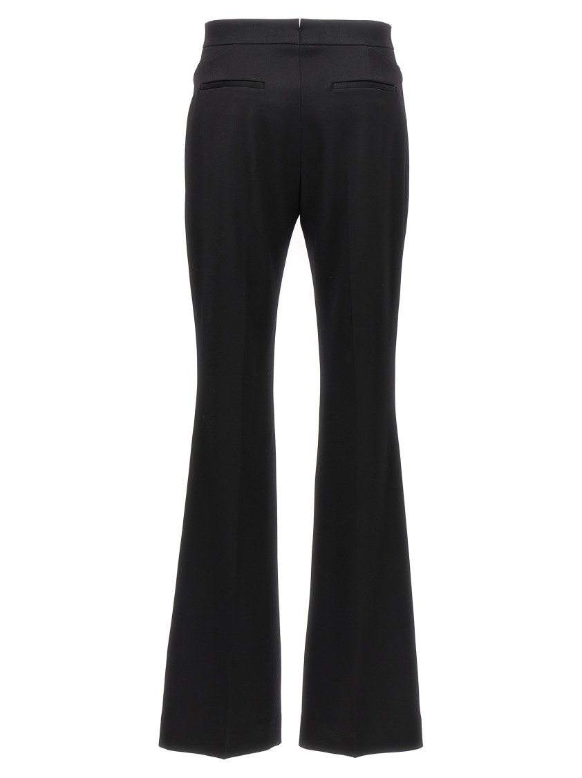Tom Ford Flared Pants With Central Pleat In Black