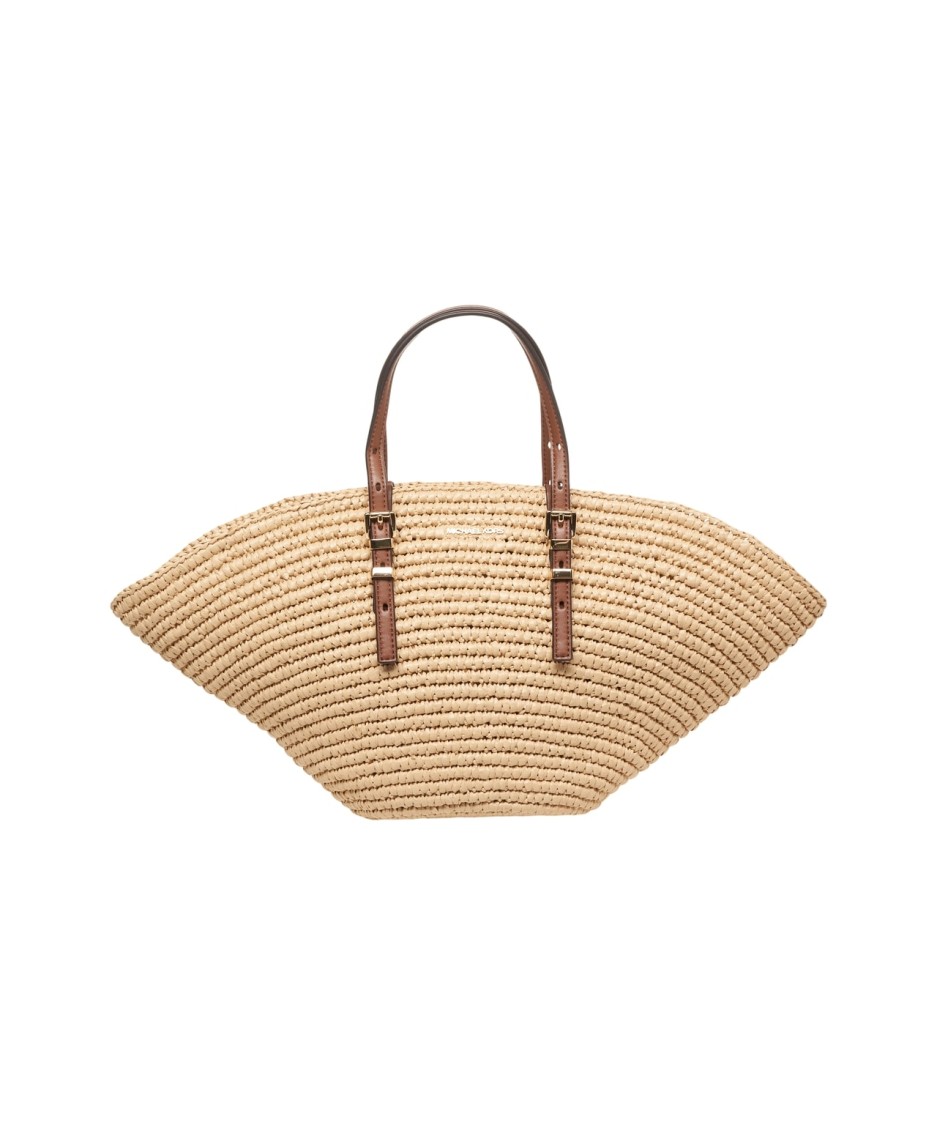 Shop Michael Kors Small Straw Shopper 'isa'