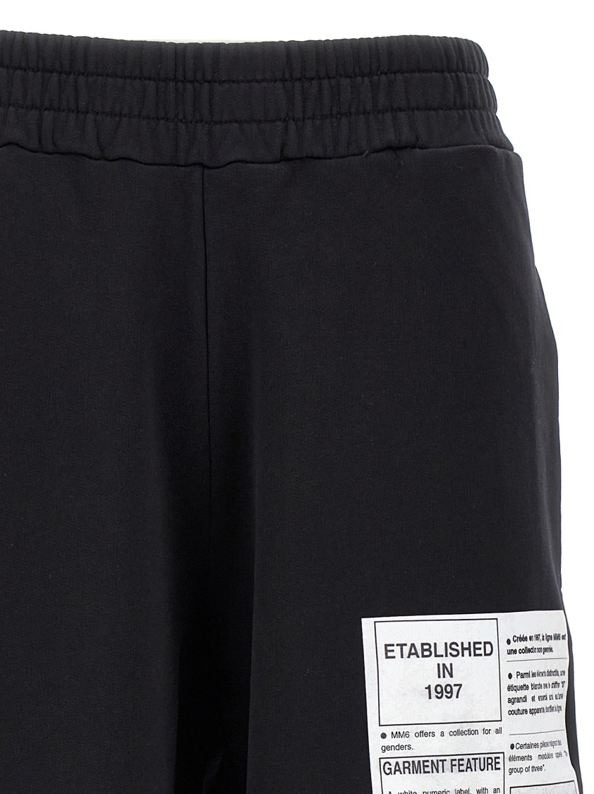 Mm6 Maison Margiela Mm6 By Maison Margiela High-waisted Brushed Cotton Joggers In Black
