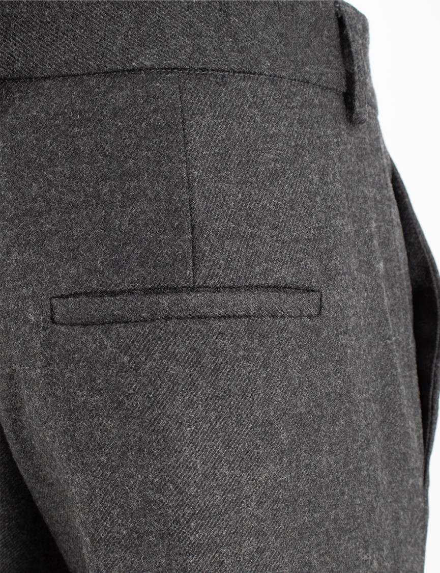 Antonelli Tailored Gray Trousers With High Waist In Grey