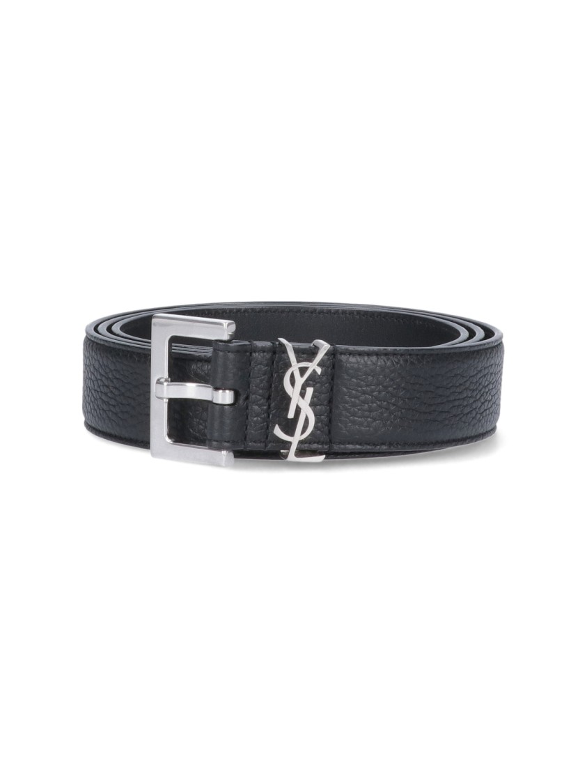 Saint Laurent "cassandre" Belt – Black