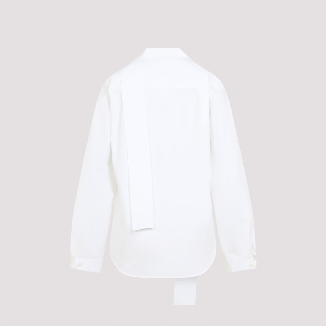 Alaïa Elegant Cotton Scarf Blouse For Women In White