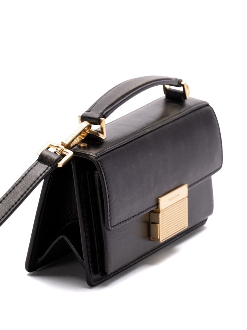 Golden Goose 'venezia' Black Hangbag With Adjustable And Removable Shoulder Strap And Clasp Closure In Black