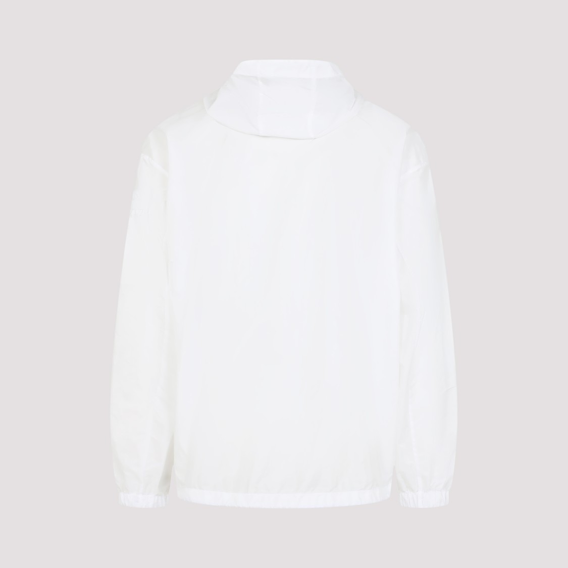 Prada White Lightweight Polyamide Jacket With Hood In White