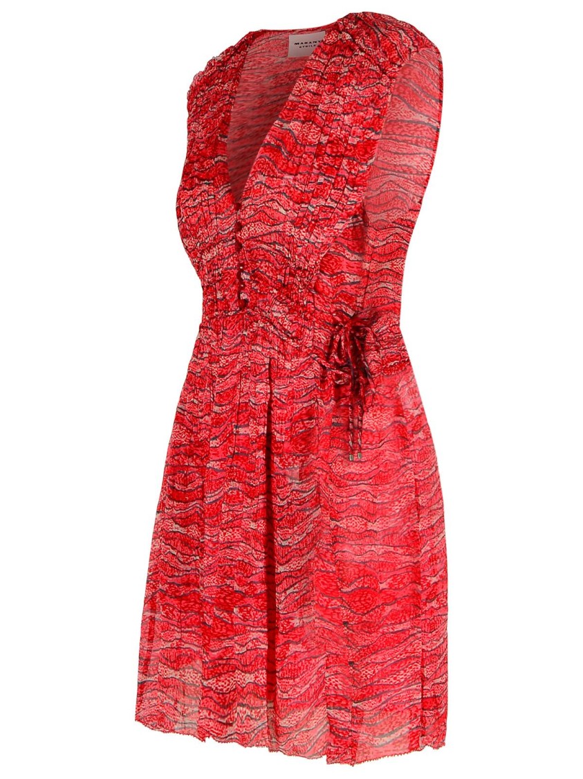 Shop Isabel Marant Étoile Anawa' Red Viscose Dress