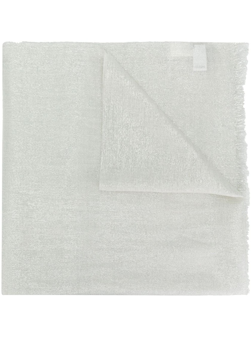 Brunello Cucinelli Metallic Frayed Silk-cashmere Blend Scarf