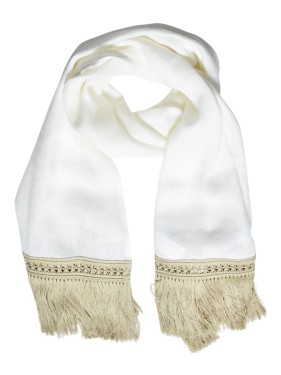スカーフ Max Mara Grammo Stole In Ivory Linen Yarn Linen yarn stole, ivory | 
