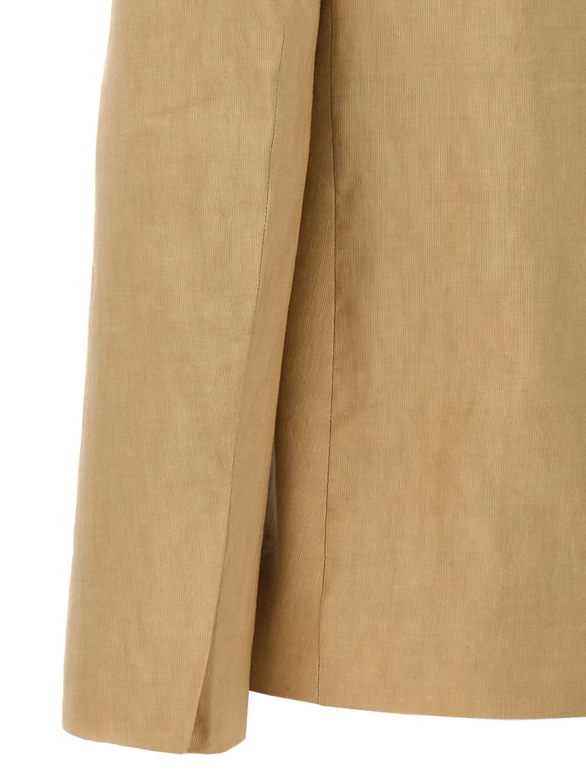 Dries Van Noten 'bessie' Blazer Featuring Front Pockets In Nude