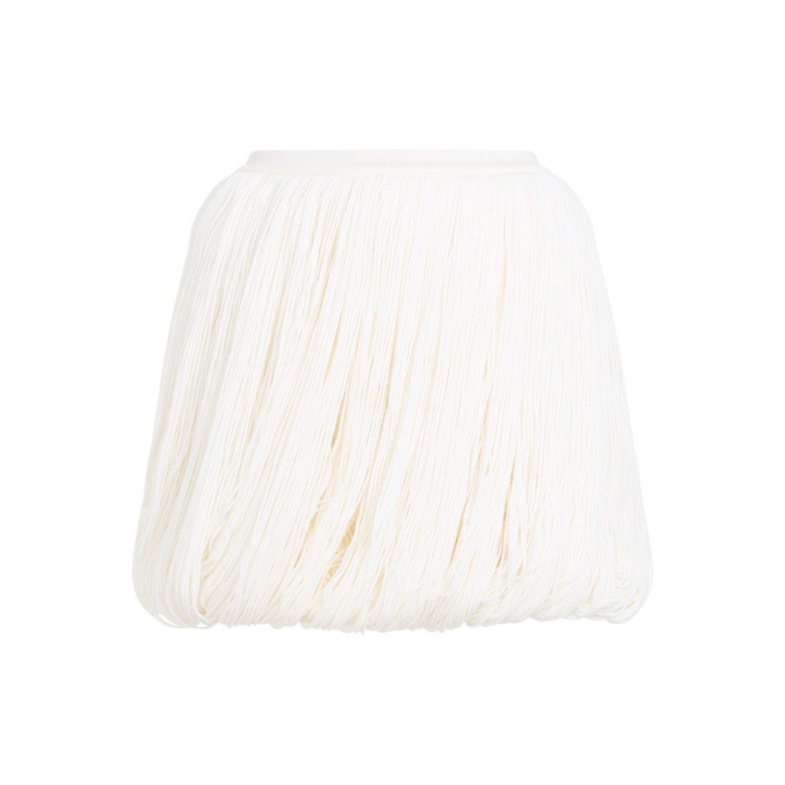 Shop Alaïa White Casse Wool Fringes Skirt