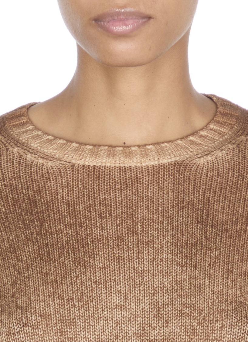 Avant Toi Ribbed-trim Cashmere Sweater In Brown