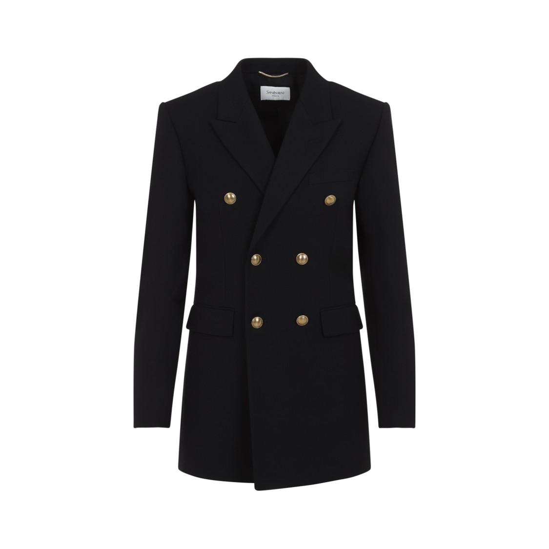SAINT LAURENT SAINT LAURENT DOUBLE-BREASTED BLACK WOOL JACKET