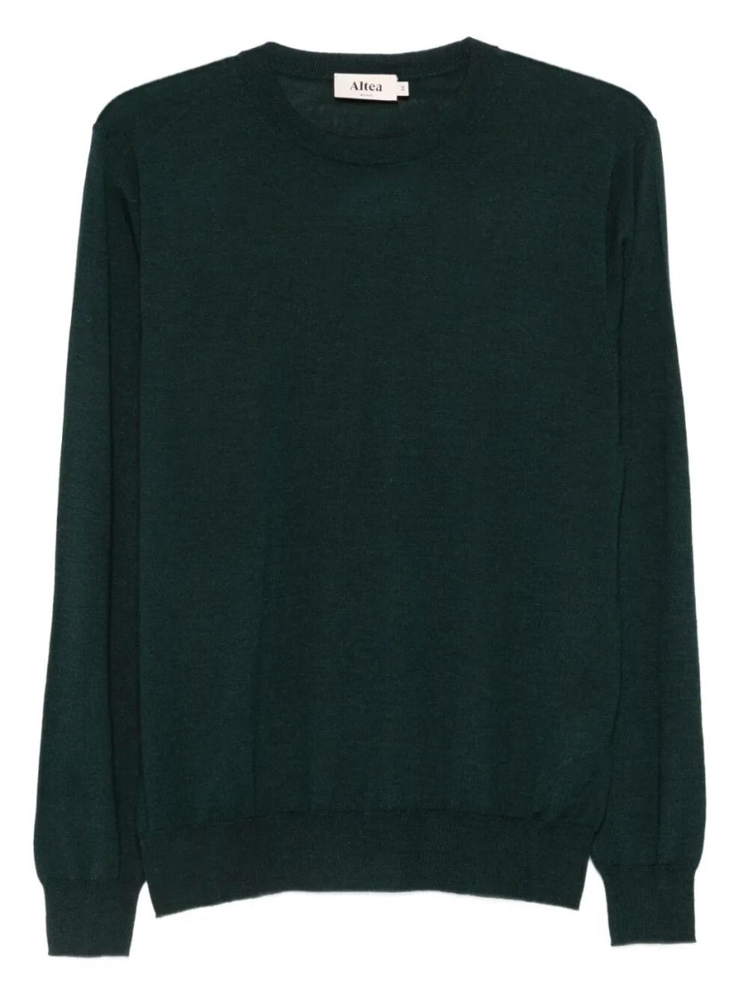 Altea Long Sleeve Crew-neck Sweater In Green