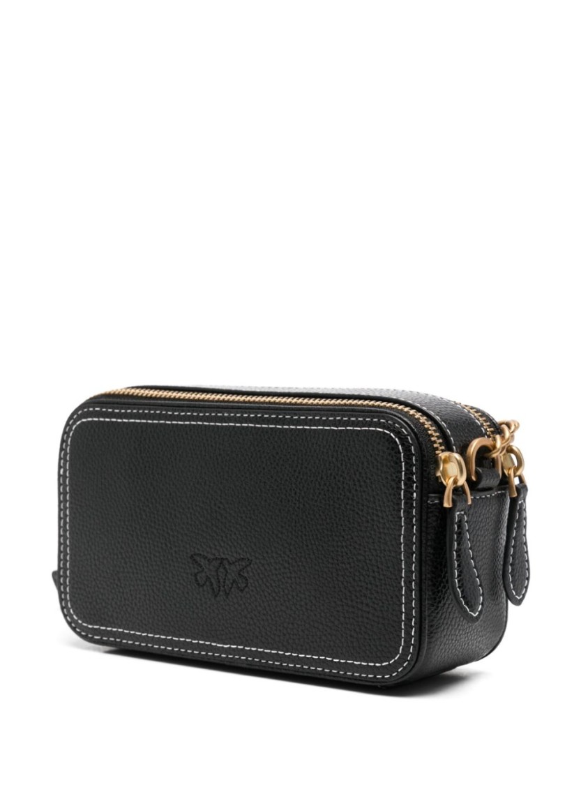 Pinko Calf Leather Handbag With Gold-tone Hardware