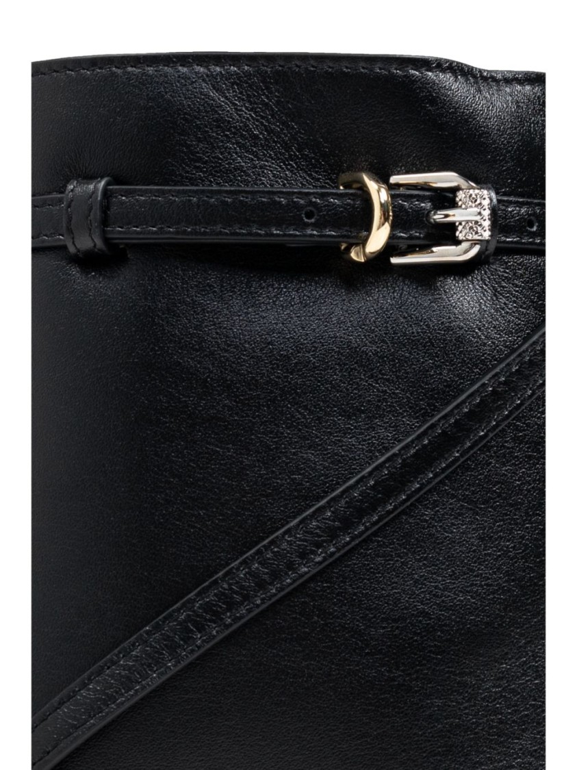 Givenchy Calf Leather Shoulder Bag With Logo And Gold-tone Hardware
