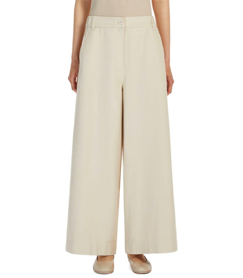 Max Mara Disco Sabbia Wide Leg Jeans In Neutral