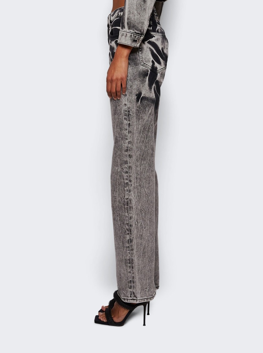 ALEXANDER WANG ALEXANDER WANG EZ EMBROIDERED JEANS BLACK ACID CRUSH