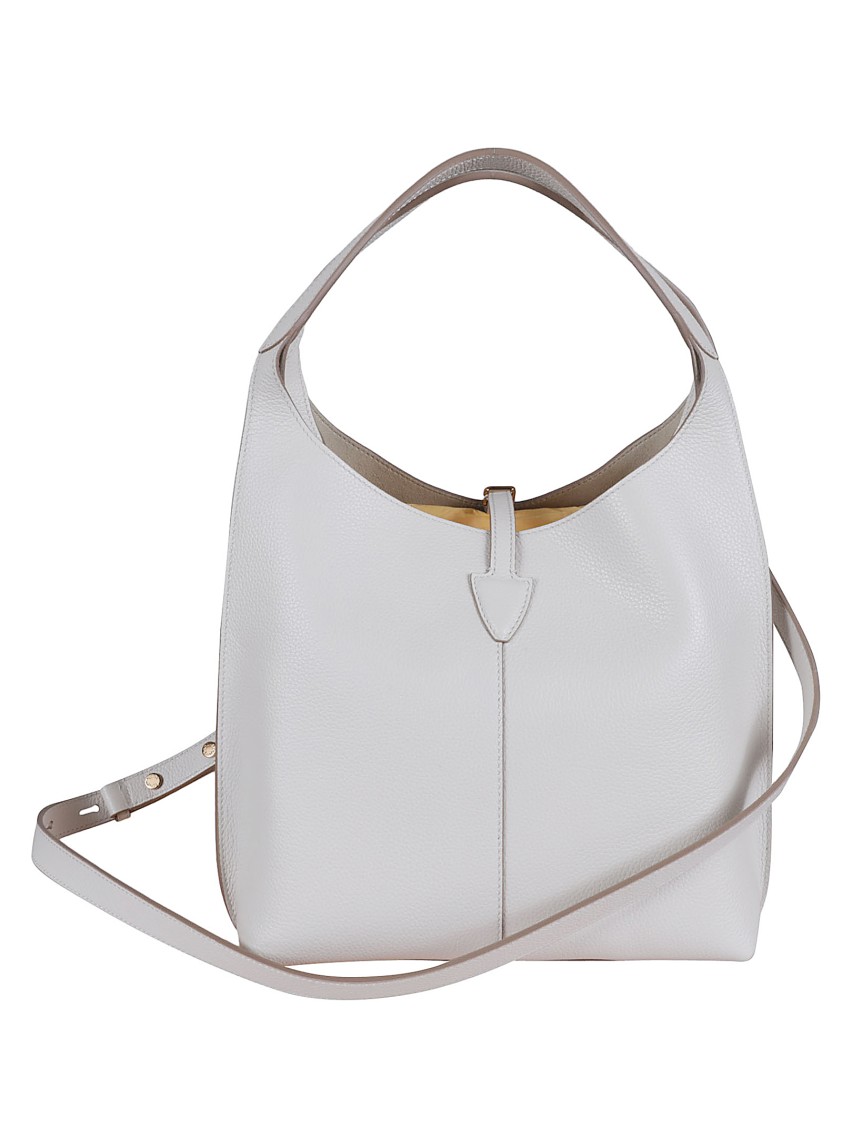 Tod's Small Handbag With Metallic Clasp And Adjustable Strap In Gray