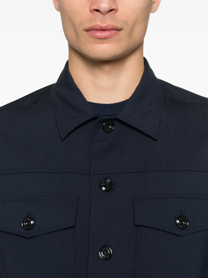 Altea Mitchell Overshirt In Blue