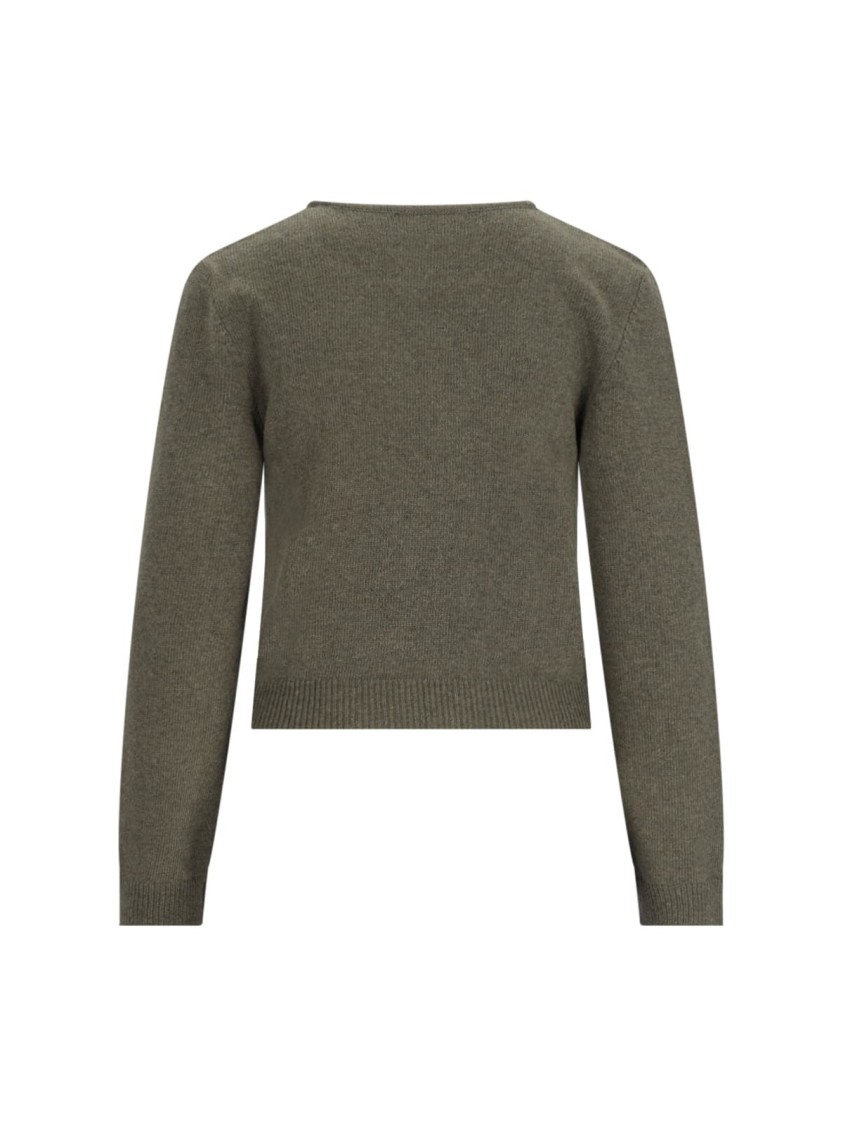 Mm6 Maison Margiela Mm6 By Maison Margiela Cut-out Detail Sweater – Green