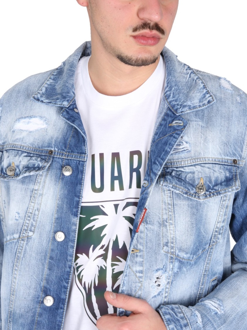 Dsquared2 T-shirt Caten's Beach In White
