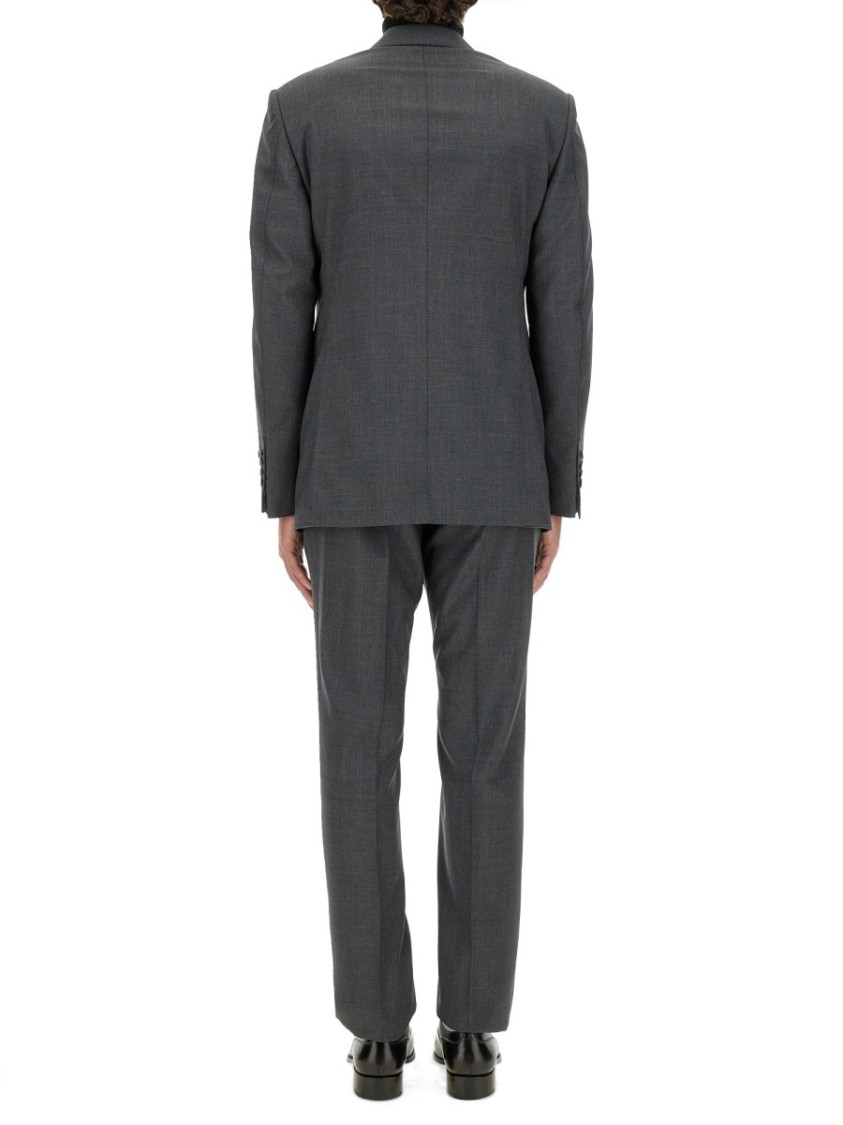 Tom Ford Shelton Fresco Stripe Wool Suit In Grey
