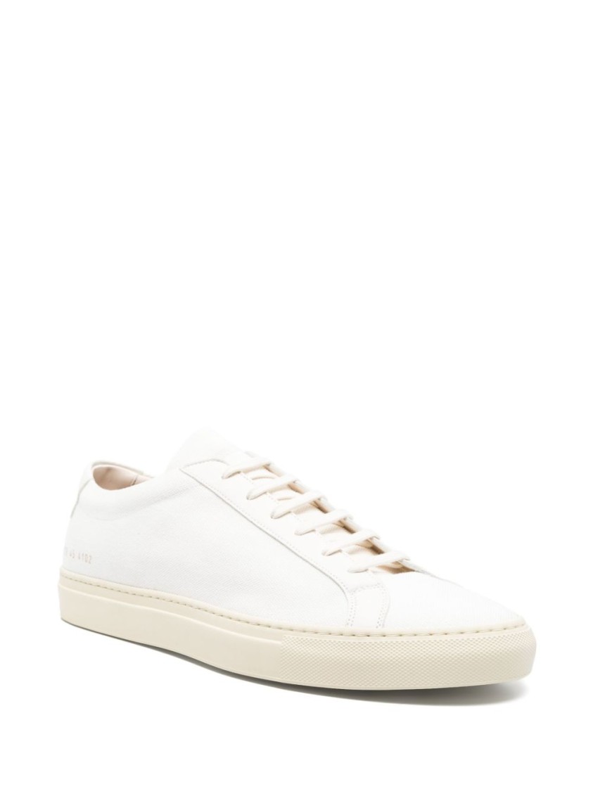 Common Projects Almond Toe Low-top Sneakers With Flat Rubber Sole