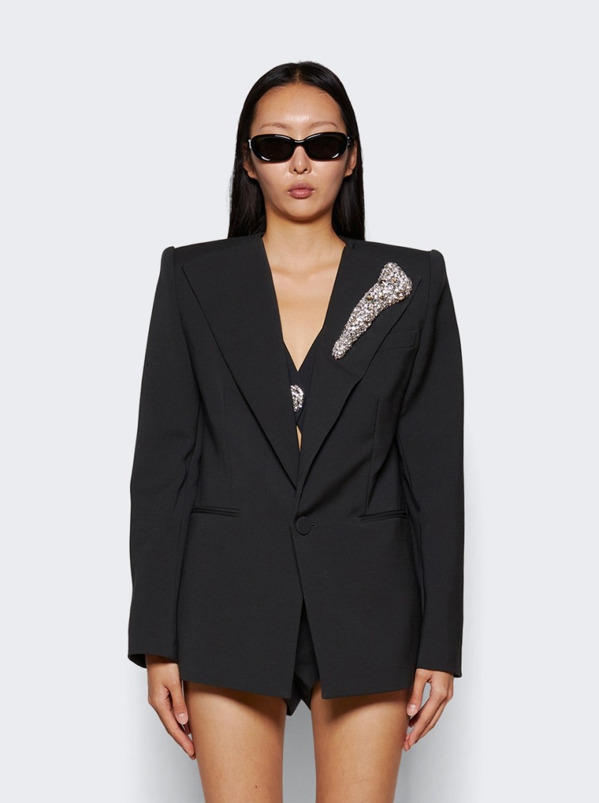 Area Crystal Bone Relaxed Blazer